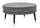 Puff Paris xxl Grigio/Argento Ø90x46 cm in Legno e Spugna Grigio e Nero
