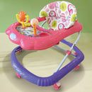 Girello Bambini per Primi Passi con Chiusura Salvaspazio e Console Gioco Rosa