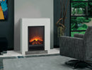Camino Elettrico da Pavimento Effetto Fiamma 1200W Ruby Fires Hamar Elski Bianco