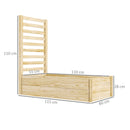 Fioriera con Traliccio per Rampicanti 115x60x110 cm con Fondo Aperto in Legno di Abete   