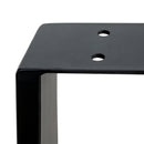 Set Gambe da Tavolo Square Rettangolari H720 Verniciato Nero Acciaio Emuca