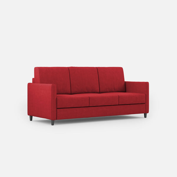 prezzo Divano 3 Posti 198x85x85 cm Karay in Tessuto Rosso