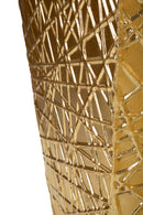 Porta Vasi Squer Coppia 34x34x90 cm - 25x25x78 cm in Ferro Oro      
