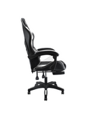 Sedia Gaming con Poggiapiedi in Similpelle Bianco