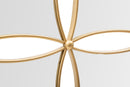 Specchio da Muro Jalo 68x3,5x68 cm in Ferro e MDF e Specchio Oro      