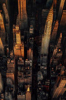 Stampa su Tela Laccata New York con Cornice 72x4x102 cm in Abete e Tela e Plastica      