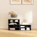 Mobile Porta Stampante con 3 Ripiani a 2 Livelli 47x40x22,5 cm in Truciolato Nero  