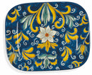 Piatto Decorativo 37x30x4 cm in Dolomite Villa d'Este Home Tivoli Sicilia Blu