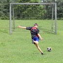 Porta da Calcio con Viti e Picchetti inclusi 240x85x160 cm in PE e Metallo Grigio