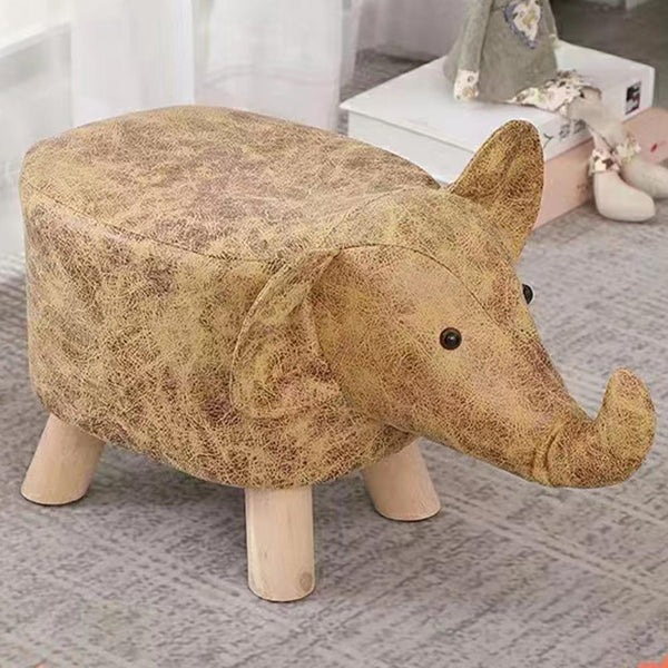 prezzo Sgabello Poggiapiedi Basso per Bambini a Forma di Elefante Pouf Marrone