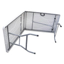 Tavolo Catering Rettangolare Pieghevole 240x70x74 cm in Resina Bianco