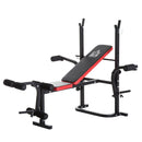 Panca Fitness per Addominali 128x155x112 cm in Acciaio Nero