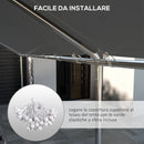 Copertura di Ricambio 600x300 cm Anti-UV per Carport Auto con Corde Elastiche in PE Grigio Scuro      