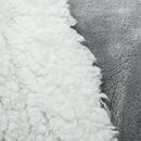 Coperta Plaid Dubleface 203x152x0,5 cm in Flanella 220 GSM e Sherpa 260 GSM Grigio