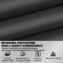 Set 4 Coperture per Mobili da Giardino 4 Pezzi Impermeabili in Tessuto Oxford 420D Nero      