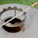 Spiedo da Barbecue 65 cm con Manico in Legno in Acciaio Inox 316   