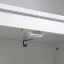 Credenza Mobile Alto Cucina 4 Ante Multiuso 80x40x182cm in Legno Bianco 