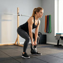 Kettlebell 14kg con Base Piatta e Impugnatura in Plastica e Sabbia Nero      