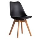 Set 4 Sedie 83x49x43 cm in Similpelle da Interno Nero