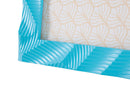 Cornice Light 20x2x25 cm in Resina e Vetro Azzurro      