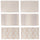 Set 6 Tovagliette 45x30x0,1 cm  in PVC VdE Tivoli 1996 Charleston Bianco e Oro