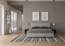 Letto Matrimoniale Testata Dritta Demas Grigio Varie Misure