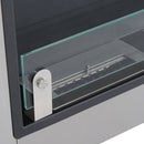 Camino a Bioetanolo da Parete 136x54 cm Inox e Nero 