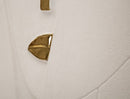 Decorazione Murale Nairobi 23,5x6,5x49,5 cm in Ceramica Bianco e Oro      