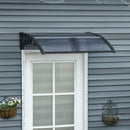 Pensilina Tettoia  100x80 cm in Policarbonato Anti-UV Nero