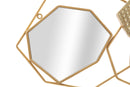 Specchio Stone 91x4x52 cm in Ferro e MDF e Specchio Oro      