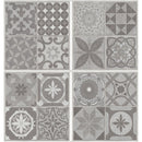 Set 22 Piastrelle Autoadesive per Pavimento e Parete 30x30 cm 2 mq in LTV PVC Effetto Maiolica Vintage 