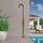 Doccia da Giardino in Acciaio Inox con Doccino Flessibile Sined Luna D Oro Rosa