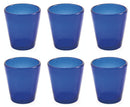 Set 6 Bicchieri Ø9x10 cm in Vetro Soffiato Villa d'Este Home Tivoli Cancun Blu