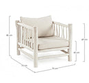 Poltrona con Cuscini Sahel in Teak