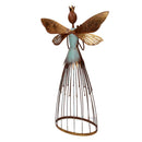 Fatina metallo con fiore oro cm 38,7x16xh66,7