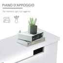 Copritermosifone in Legno a Griglia Bianco 78x82x19 cm 