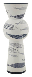 Vaso Ceramica Fish Tall Ø14x38,5 cm in Ceramica Multicolor      