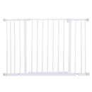 Cancelletto di Sicurezza per Animali Domestici 72-107 cm in Metallo Bianco