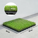 Set 22 Piastrelle 30x30 cm Erba Finta 25 mm a Incastro in PE e PP con supporto in Lattice BSF Verde      
