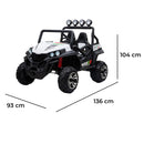 Macchina Elettrica per Bambini Licenza Ufficiale Polar 24V Fuoristrada 2 Posti Bianco