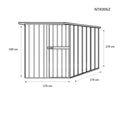 Casetta Box da Giardino in Lamiera di Acciaio Porta Utensili 175x185x192 cm Enaudi Legno