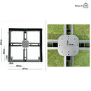 Base per Ombrellone da Giardino con Ruote 87x87 cm in Ferro Verniciato