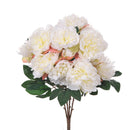 Set 2 Peonia Artificiale con 16 Fiori Artificiali Altezza 46 cm 