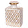 Bottiglia per Profumatore Ambiente 9x5,5x13,2 cm 300 ml in Ceramica VdE Tivoli 1996 Charleston Bianco/Oro