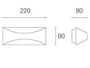 Applique da Esterno a LED 6W 3000K Sovil Bianco