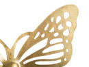 Set 4 Farfalle Decorative 3D da Muro in Ferro Oro