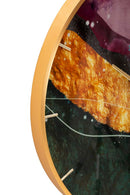 Orologio da Parete Mity 5x60x5 cm in Vetro MDF e Metallo Multicolor