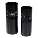 Set 2 Portaombrelli in Metallo ø24x24H60cm Frecce Nero