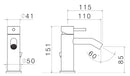 Rubinetto Miscelatore Monocomando Bidet in Acciaio Inox Maniglia Neve