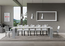 Consolle Allungabile 90-300x40x77 cm in Nobilitato Bianco e Grigio